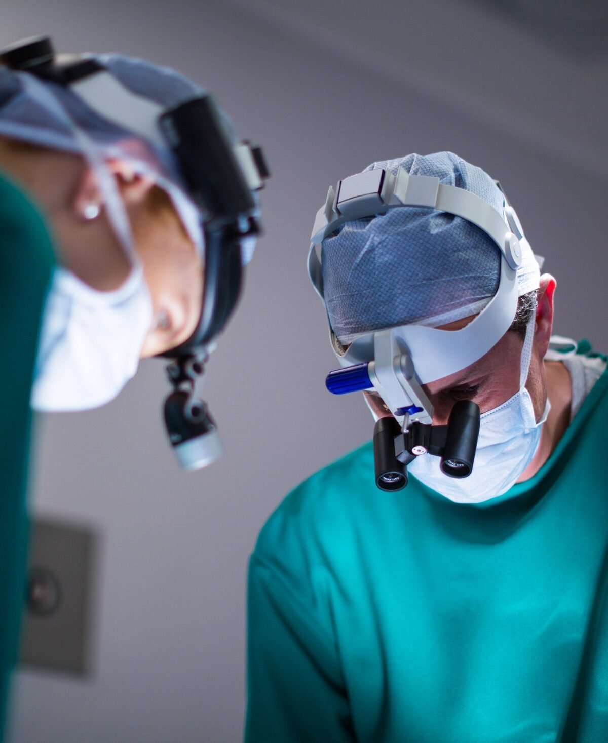 Surgical team at work in an operating theatre