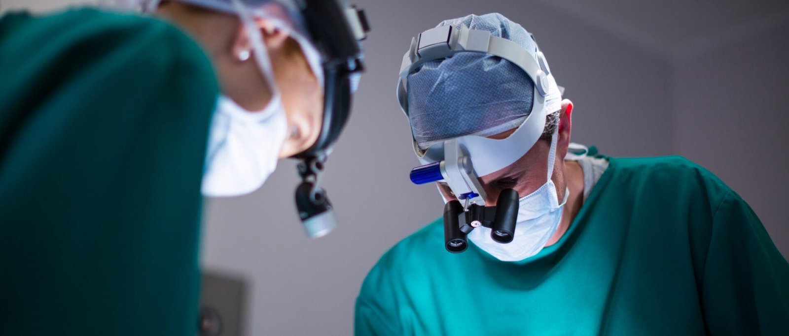 Surgical team at work in an operating theatre